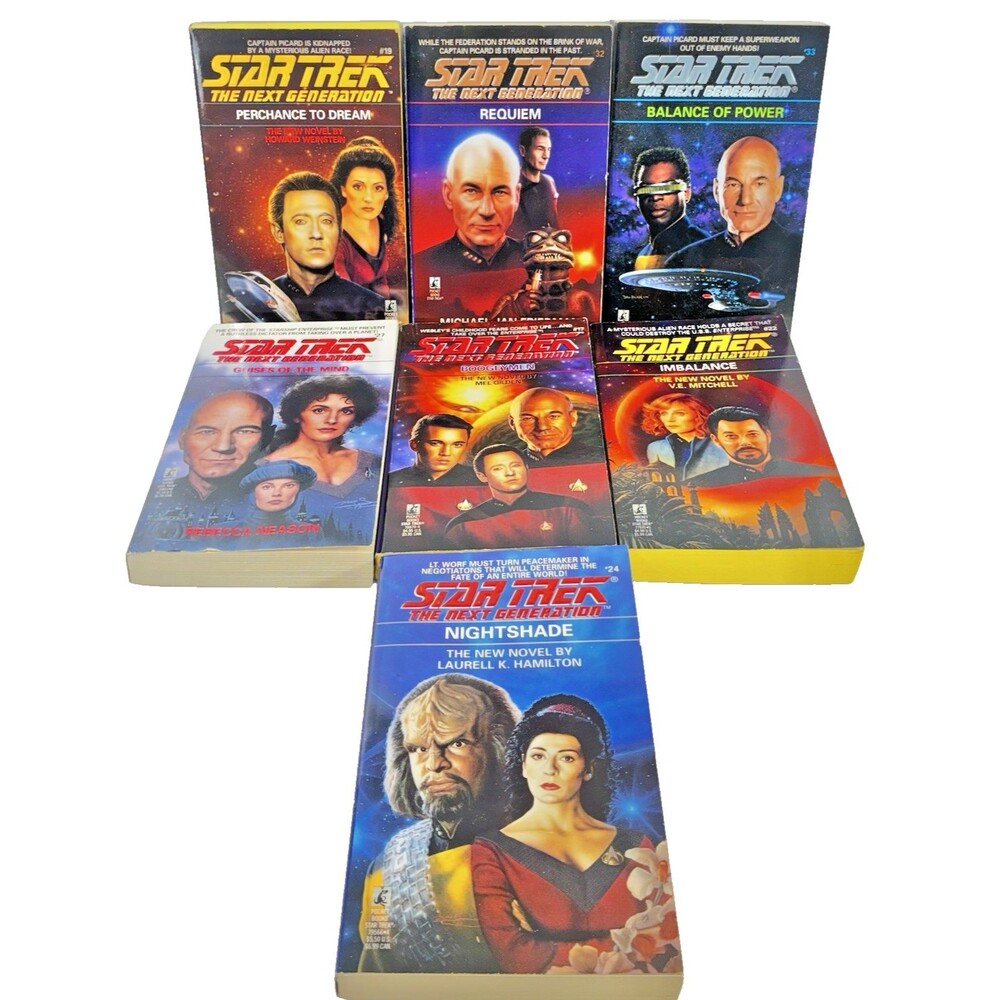 Star Trek: The Next Generation Vintage Pocket Books Paperback Book Lot Of 7